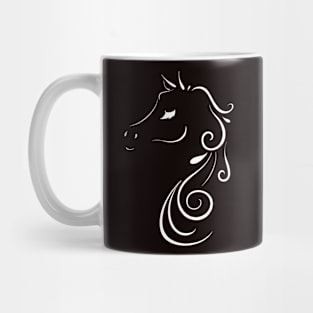 Peaceful White Horse Mug